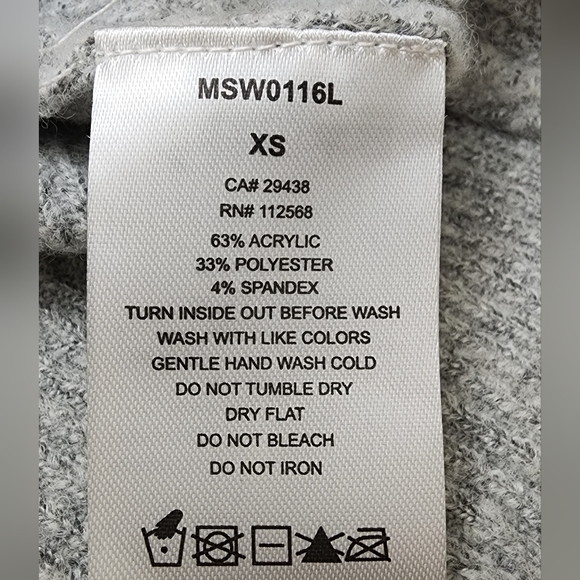 LIKE NEW! MISS ME! from Buckle Twisted Knit Sweater! Solid Grey Size XS - Picture 12 of 13